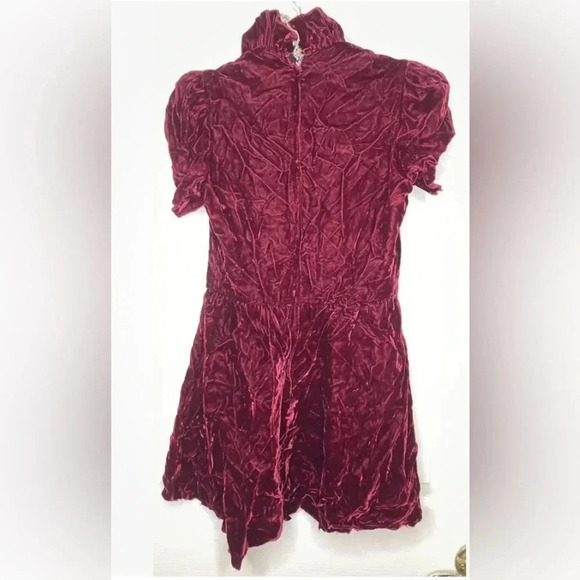 Vintage MICHAEL MAIELLA PAT RICHARDS SAKS Red Velvet S/s Dress Sz XS? - Picture 2 of 8